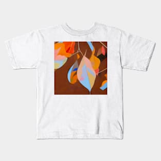 Pastel Autumn Leaves Kids T-Shirt